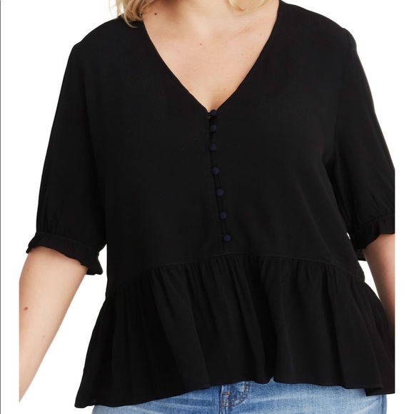 ✨HP✨Madewell Courtyard Ruffle Hem Top - Picture 5 of 6